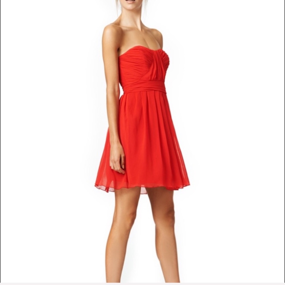 NWOT Prom + Wedding Guest Sleeveless Strapless Red Cocktail Dress